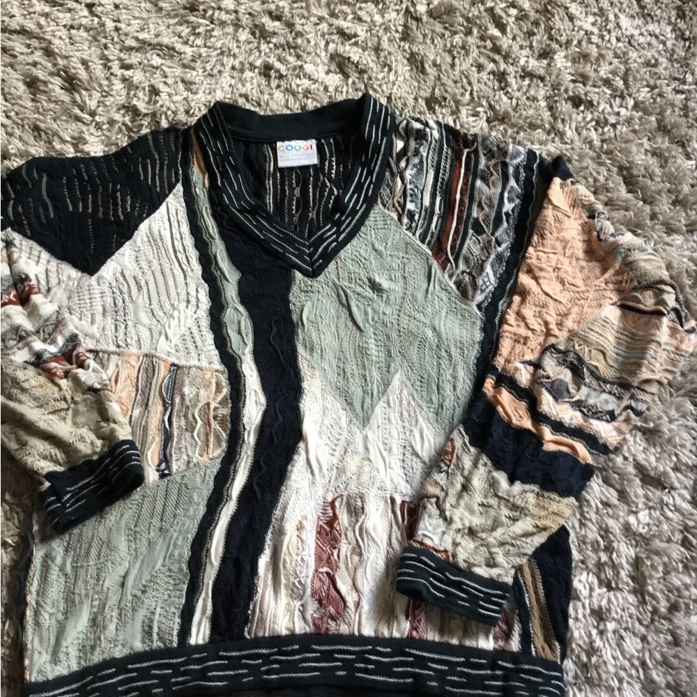 Coogi Multicolor Patchwork Sweater - image 3